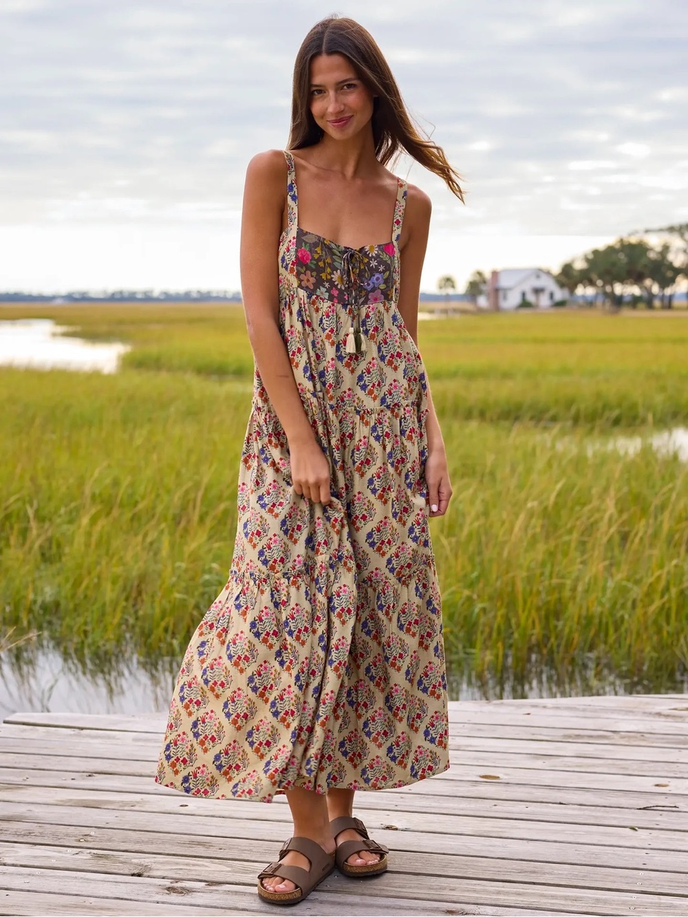 Cami Tie-Front Maxi Dress - Picture 4 of 5